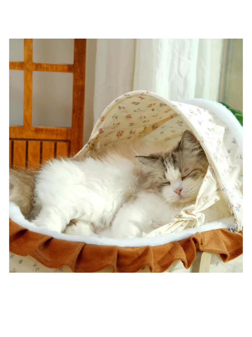Pet Bed Cat Cute Crib Bassinet- Coquette French Floral